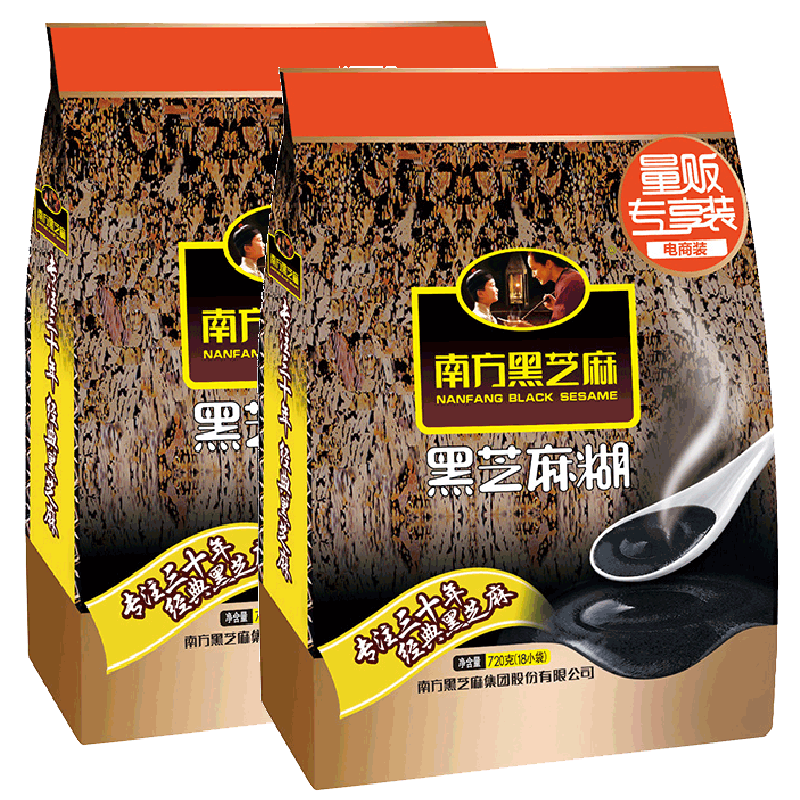 南方 黑芝麻糊原味720g*2袋